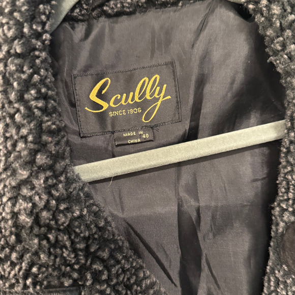 Scully M Vintage Southwestern Jacket Suede & Wool Aztec Western Coat Sherpa 40 - Picture 11 of 16